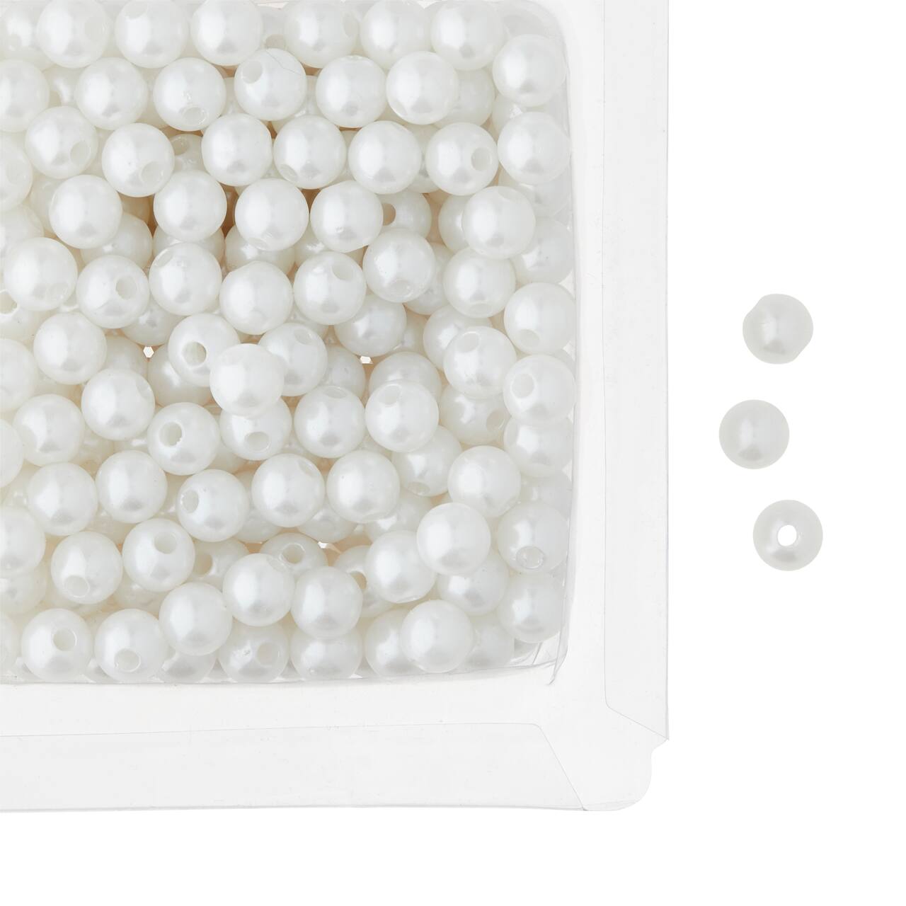 White Round Pearl Beads by Bead Landing™